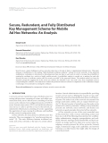 Báo cáo hóa học: " Secure, Redundant, and Fully Distributed Key Management Scheme for Mobile Ad Hoc Networks: An Analysis"