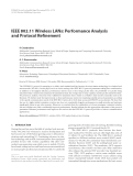 Báo cáo hóa học: "  IEEE 802.11 Wireless LANs: Performance Analysis and Protocol Reﬁnement"