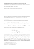 POSITIVE PERIODIC SOLUTIONS FOR NONLINEAR DIFFERENCE EQUATIONS VIA A CONTINUATION THEOREM GEN-QIANG