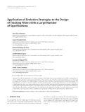 Báo cáo hóa học: " Application of Evolution Strategies to the Design of Tracking Filters with a Large Number of Speciﬁcations"