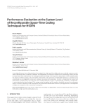 Báo cáo hóa học: " Performance Evaluation at the System Level of Reconﬁgurable Space-Time Coding Techniques for HSDPA Kostas Peppas"