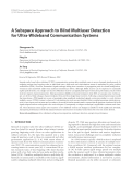 Báo cáo hóa học: " A Subspace Approach to Blind Multiuser Detection for Ultra-Wideband Communication Systems"