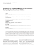 Báo cáo hóa học: " Separation of Correlated Astrophysical Sources Using Multiple-Lag Data Covariance Matrices"