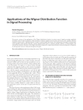 Báo cáo hóa học: "  Applications of the Wigner Distribution Function in Signal Processing"