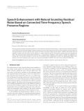 Báo cáo hóa học: " Speech Enhancement with Natural Sounding Residual Noise Based on Connected Time-Frequency Speech Presence Regions"