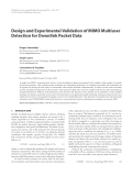 Báo cáo hóa học: " Design and Experimental Validation of MIMO Multiuser Detection for Downlink Packet Data"