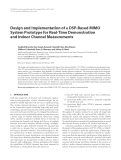 Báo cáo hóa học: "  Design and Implementation of a DSP-Based MIMO System Prototype for Real-Time Demonstration and Indoor Channel Measurements"