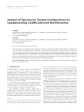 Báo cáo hóa học: "  Analysis of Spaceborne Tandem Conﬁgurations for Complementing COSMO with SAR Interferometry"