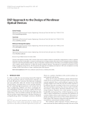 Báo cáo hóa học: " DSP Approach to the Design of Nonlinear Optical Devices Geeta Pasrija"