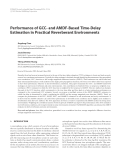 Báo cáo hóa học: " Performance of GCC- and AMDF-Based Time-Delay Estimation in Practical Reverberant Environments Jingdong Chen"