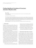 Báo cáo hóa học: "  Finding Signiﬁcant Correlates of Conscious Activity in Rhythmic EEG"