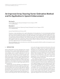 Báo cáo hóa học: " An Improved Array Steering Vector Estimation Method and Its Application in Speech Enhancement"