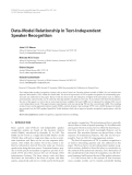 Báo cáo hóa học: " Data-Model Relationship in Text-Independent Speaker Recognition"