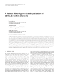 Báo cáo hóa học: " A Kalman-Filter Approach to Equalization of CDMA Downlink Channels"