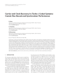 Báo cáo hóa học: "  Carrier and Clock Recovery in (Turbo-) Coded Systems: ´ Cramer-Rao Bound and Synchronizer Performance"