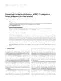 Báo cáo hóa học: "Impact of Clustering in Indoor MIMO Propagation Using a Hybrid Channel Model"