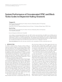 Báo cáo hóa học: "System Performance of Concatenated STBC and Block Turbo Codes in Dispersive Fading Channels"