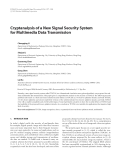 Báo cáo hóa học: " Cryptanalysis of a New Signal Security System for Multimedia Data Transmission"