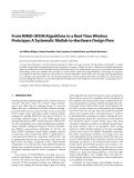 Báo cáo hóa học: " From MIMO-OFDM Algorithms to a Real-Time Wireless Prototype: A Systematic Matlab-to-Hardware Design Flow"