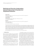 Báo cáo hóa học: " Multichannel Direction-Independent Speech Enhancement Using Spectral Amplitude Estimation Thomas Lotter"