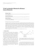 Báo cáo hóa học: "  A Self-Localization Method for Wireless Sensor Networks"