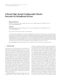 Báo cáo hóa học: "  A Novel High-Speed Conﬁgurable Viterbi Decoder for Broadband Access"