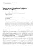 Báo cáo hóa học: "  A MIMO System with Backward Compatibility for OFDM-Based WLANs"