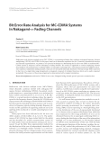 Báo cáo hóa học: "  Bit Error Rate Analysis for MC-CDMA Systems in Nakagami-m Fading Channels"