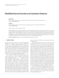 Báo cáo hóa học: " Modiﬁed Kernel Functions by Geodesic Distance"