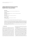 Báo cáo hóa học: "  A Noise Reduction Preprocessor for Mobile Voice Communication"