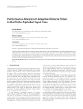 Báo cáo hóa học: " Performance Analysis of Adaptive Volterra Filters in the Finite-Alphabet Input Case"