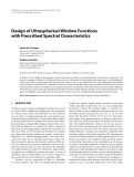 Báo cáo hóa học: "  Design of Ultraspherical Window Functions with Prescribed Spectral Characteristics"