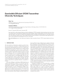 Báo cáo hóa học: " Bandwidth Efﬁcient OFDM Transmitter Diversity Techniques"