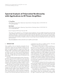 Báo cáo hóa học: " Spectral Analysis of Polynomial Nonlinearity with Applications to RF Power Ampliﬁers"