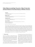 Báo cáo hóa học: " Video Waterscrambling: Towards a Video Protection Scheme Based on the Disturbance of Motion Vectors Yann Bodo"