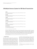 Báo cáo hóa học: " A Multiple-Antenna System for ISM-Band Transmission"