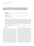 Báo cáo hóa học: "  Improved Multiuser Detectors Employing Genetic Algorithms in a Space-Time Block Coded System"