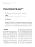 Báo cáo hóa học: "  Training Methods for Image Noise Level Estimation on Wavelet Components"