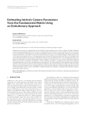 Báo cáo hóa học: "  Estimating Intrinsic Camera Parameters from the Fundamental Matrix Using an Evolutionary Approach"