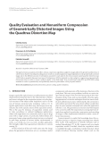 Báo cáo hóa học: "  Quality Evaluation and Nonuniform Compression of Geometrically Distorted Images Using the Quadtree Distortion Map"