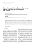 Báo cáo hóa học: " Cluster Structure Inference Based on Clustering Stability with Applications to Microarray Data Analysis"