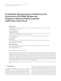 Báo cáo hóa học: "A Combined Antenna Arrays and Reverse-Link Synchronous DS-CDMA System over Frequency-Selective Fading Channels with Power Control Error"