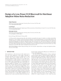 Báo cáo hóa học: " Design of a Low-Power VLSI Macrocell for Nonlinear Adaptive Video Noise Reduction"