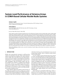 Báo cáo hóa học: "System-Level Performance of Antenna Arrays in CDMA-Based Cellular Mobile Radio Systems Andreas Czylwik"