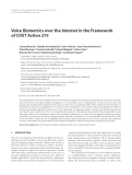 Báo cáo hóa học: " Voice Biometrics over the Internet in the Framework of COST Action 275"