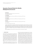 Báo cáo hóa học: "Gaussian Channel Model for Mobile Multipath Environment"