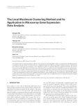 Báo cáo hóa học: " The Local Maximum Clustering Method and Its Application in Microarray Gene Expression Data Analysis"