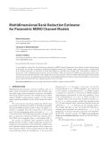 Báo cáo hóa học: "  Multidimensional Rank Reduction Estimator for Parametric MIMO Channel Models"