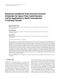 Báo cáo hóa học: "  Maximum Likelihood Turbo Iterative Channel Estimation for Space-Time Coded Systems and Its Application to Radio Transmission in Subway Tunnels"