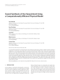 Báo cáo hóa học: "  Sound Synthesis of the Harpsichord Using a Computationally Efﬁcient Physical Model"